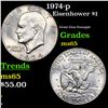 1974-p Eisenhower Dollar 1 Grades GEM Unc