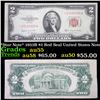 *Star Note* 1953B $2 Red Seal United States Note Grades Choice AU