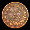 Image 3 : (1863) Army & Navy Civil War Token F-10/298a 1c Grades vf details