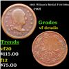1863 Wilson's Medal Civil War Token F-19/396a 1c Grades vf details
