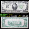 1928B $20 Green Seal Federal Reserve Note (New York, NY) Redeemable In Gold Grades vf++