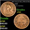 1863 Army & Navy Civil War Token FR-141/307a 1c Grades xf