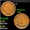 1863 New York Civil War Token F-NY-630-L-5a 1c Grades xf
