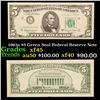 1963a $5 Green Seal Federal Reserve Note  Grades xf+