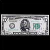Image 2 : 1928a $5 Green Seal Federal Reserve Note F-1950G Grades xf+