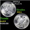 1923-p Peace Dollar $1 Grades Choice Unc