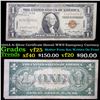 1935A $1 Silver Certificate Hawaii WWII Emergency Currency Grades vf+