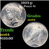 Image 1 : 1923-p Peace Dollar $1 Grades Choice Unc