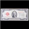 Image 2 : **Star Note** 1928G $2 Red Seal United States Note Grades vf++