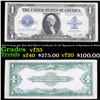 1923 $1 large size Blue Seal Silver Certificate, Fr-237 Signatures of Speelman & White Grades vf++