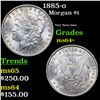 Image 1 : 1885-o Morgan Dollar $1 Grades Choice+ Unc