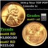 1936-p Lincoln Cent Near TOP POP! 1c Grades GEM++ RD by SEGS