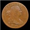 Image 2 : 1806 Small 6, No Stems Draped Bust Half Cent 1/2c Grades vf details