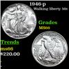 Image 1 : 1946-p Walking Liberty Half Dollar 50c Grades GEM+ Unc