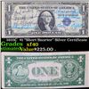 1935C  $1 "Short Snorter" Silver Certificate Grades xf