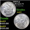 1902-p Morgan Dollar $1 Grades Select Unc