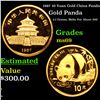 1987 10 Yuan Gold China Panda Grades ms69