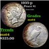 Image 1 : 1935-p Peace Dollar $1 Grades Choice Unc