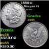 1886-o Morgan Dollar 1 Grades Choice AU
