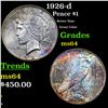 Image 1 : 1926-d Peace Dollar $1 Grades Choice Unc