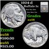 1924-d Buffalo Nickel 5c Grades Choice AU/BU Slider