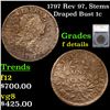 1797 Rev 97, Stems Draped Bust Large Cent 1c Grades f12 Details by SEGS