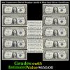 10x Consecutive Serial Number 1957B $1 Blue Seal Silver Certificate  Grades Gem CU