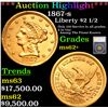 ***Auction Highlight*** 1867-s Gold Liberty Quarter Eagle $2 1/2 Graded ms62+ By SEGS (fc)