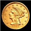 Image 2 : ***Auction Highlight*** 1867-s Gold Liberty Quarter Eagle $2 1/2 Graded ms62+ By SEGS (fc)