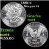 1881-s Morgan Dollar $1 Grades Choice Unc