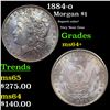 1884-o Morgan Dollar $1 Grades Choice+ Unc
