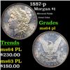 1887-p Morgan Dollar $1 Grades Choice Unc PL