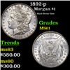 1892-p Morgan Dollar $1 Grades BU+