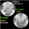 1888-p Morgan Dollar $1 Grades Select Unc