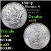 1891-p Morgan Dollar $1 Grades Choice AU/BU Slider