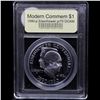 Image 2 : Proof . 1990-P Eisenhower Modern Commem Dollar $1 Graded GEM++ Proof Deep Cameo By USCG