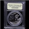 Image 2 : Proof . 1991-P Korean War Modern Commem Dollar $1 Graded GEM++ Proof Deep Cameo By USCG