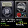 Image 1 : Proof 1992-W White House Modern Commem Dollar $1 Graded GEM++ Proof Deep Cameo By USCG