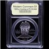 Image 2 : Proof . 1995-P Olympics Cycling Modern Commem Dollar $1 Graded GEM++ Proof Deep Cameo By USCG