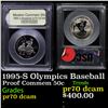 Proof . 1995-S Olympics Baseball Modern Commem Half Dollar 50c Graded GEM++ Proof Deep Cameo By USCG