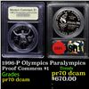 Proof . 1996-P Olympics Paralympics Modern Commem Dollar $1 Graded GEM++ Proof Deep Cameo By USCG