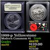 . 1999-p Yellowstone Modern Commem Dollar $1 Graded ms70, Perfection By USCG