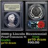 Image 1 : Proof 2009-p Lincoln Bicentennial Modern Commem Dollar $1 Graded GEM++ Proof Deep Cameo By USCG