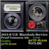 Proof . 2015-S U.S. Marshals Service Modern Commem Half Dollar 50c Graded GEM++ Proof Deep Cameo By 