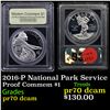 Image 1 : Proof 2016-P National Park Service Modern Commem Dollar $1 Graded GEM++ Proof Deep Cameo By USCG