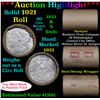 ***Auction Highlight*** Full solid 1921 Morgan silver $1 roll, 1921 & S ends 20 coins (fc)