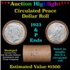 ***Auction Highlight*** Carson City silver dollar roll, 20 coin 1923 & 'P' Ends (fc)