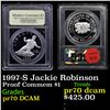 Proof 1997-S Jackie Robinson Modern Commem Dollar $1 Grades GEM++ Proof Deep Cameo