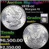 ***Auction Highlight*** 1878-cc Morgan Dollar 1 Graded ms65+ By SEGS (fc)