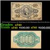 Image 1 : US Fractional Currency 10c Third Issue fr-1255 Washington Bust Green Reverse Grades xf